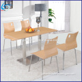 Fast food restaurant dining table and chairs
